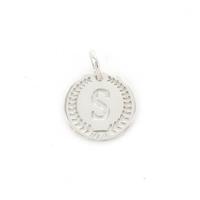 Imotionals Ronde Kettinghanger Letter S Zilver Imotionals Ronde Kettinghanger Letter S Zilver