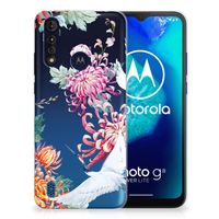 Motorola Moto G8 Power Lite TPU Hoesje Bird Flowers - thumbnail