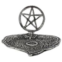 Wierookbrander - Houder met Pentagram - Zilverkleurig Wierookbrander - Houder met Pentagram - Zilverkleurig