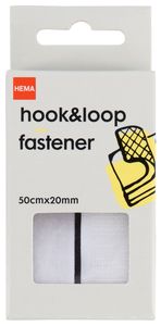 HEMA Klittenband Zelfklevend 50cmx20mm Wit (wit)