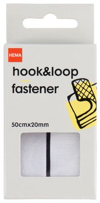 HEMA Klittenband Zelfklevend 50cmx20mm Wit (wit)
