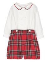 Mariella Ferrari ensemble short et t-shirt à motif tartan - Rouge - thumbnail