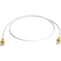 Telegärtner RJ45 (cross) Netwerkkabel Aansluitkabel CAT 6A S/FTP 2.00 m Grijs Vlambestendig, Snagless