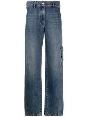 IRO jean droit à taille haute - Bleu