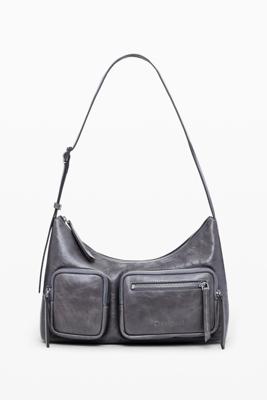 Leren tas met zakken - BLACK - U