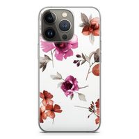 Geschilderde bloemen: iPhone 13 Pro Transparant Hoesje