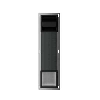 Wiesbaden Toiletrolhouder met Klep en Reserverolhouder Inbouw Rocko Mat Zwart