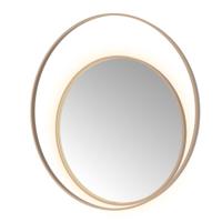 Spiegel Hotbath &MORE 120x120 cm LED-Verlichting Spiegelverwarming Rond Deco Geborsteld Koper PVD