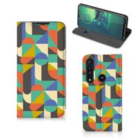 Motorola G8 Plus | Hoesje met Magneet | Funky Retro
