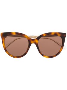 Gucci Eyewear lunettes de soleil à effet écaille de tortue - Tons neutres