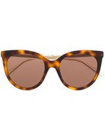 Gucci Eyewear lunettes de soleil à effet écaille de tortue - Tons neutres - thumbnail