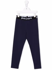 Palm Angels Kids legging à taille logo - Bleu