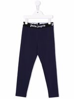 Palm Angels Kids legging à taille logo - Bleu - thumbnail