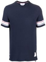 Thom Browne t-shirt rayé à bandes tricolores - Bleu - thumbnail