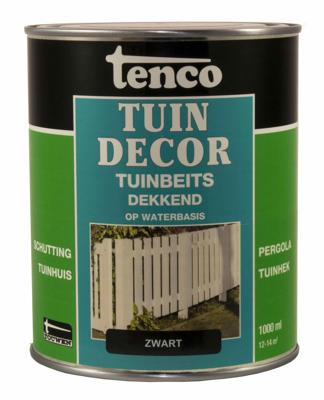 Tuindecor dekkend zwart 1l verf/beits - Tenco