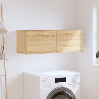 Wandkast 100x36,5x35 cm bewerkt hout sonoma eikenkleurig