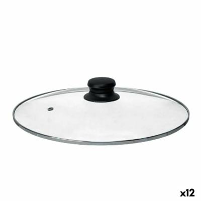 Pannedeksel Kinvara CN-SW1304-30CM CN-SW1304-30CM Transparant Zilverkleurig Zilver Metaal Glas Roestvrij staal Kristal Staal 30