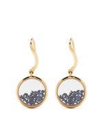 Aurelie Bidermann boucles d'oreilles pendantes Chivor en or 18ct ornées de saphir