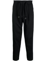 John Richmond pantalon de jogging fuselé à logo brodé - Noir