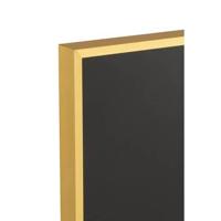 J-Line Wanddecoratie Luipaard Glas|Aluminium Zwart|Goud