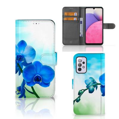 Samsung Galaxy A33 5G Hoesje Orchidee Blauw - Cadeau voor je Moeder