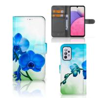 Samsung Galaxy A33 5G Hoesje Orchidee Blauw - Cadeau voor je Moeder
