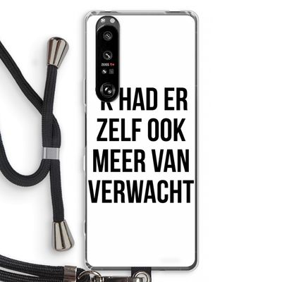 Meer verwacht: Sony Xperia 1 III Transparant Hoesje met koord