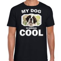 Honden liefhebber shirt Sint bernard my dog is serious cool zwart voor heren 2XL  -