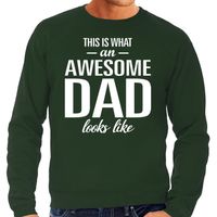 Awesome Dad cadeau sweater groen heren - Vaderdag  cadeau 2XL  -