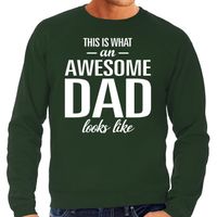 Awesome Dad cadeau sweater groen heren - Vaderdag cadeau - thumbnail