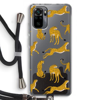 Luipaard: Xiaomi Redmi Note 10 Pro Transparant Hoesje met koord