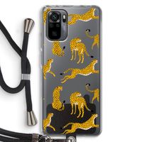 Luipaard: Xiaomi Redmi Note 10 Pro Transparant Hoesje met koord