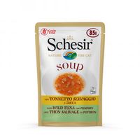Schesir Cat Soup met wilde tonijn & pompoen natvoer kat (zakjes 85 g) 4 dozen (80 x 85 g)