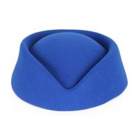 Blauw stewardessen hoedje voor dames   - - thumbnail
