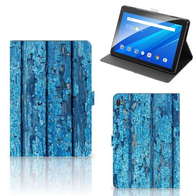 Lenovo Tab E10 Tablet | Book Cover | Wood Blue Lenovo Tab E10 Tablet | Book Cover | Wood Blue