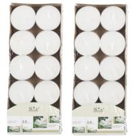 Arti Casa Geurtheelichtjes - 20x stuks - jasmijn - wit - was/paraffine - 3,5 uur