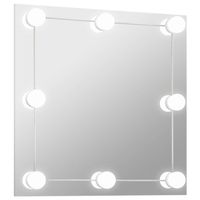 The Living Store LED Wandspiegel - 60x60 cm - Slijprand - Make-upverlichting