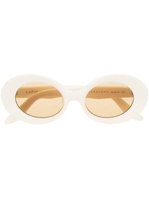 Lapima lunettes de soleil à monture ovale - Tons neutres