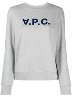 A.P.C. sweat à logo imprimé - Gris - thumbnail