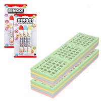 Bingokaarten nummers 1-75 - 200x vellen - inclusief 6x bingostiften