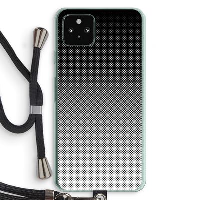 Musketon Halftone: Pixel 5a 5G Transparant Hoesje met koord