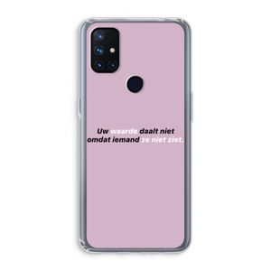 uw waarde daalt niet: OnePlus Nord N10 5G Transparant Hoesje