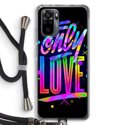 Only Love: Xiaomi Redmi Note 10 Pro Transparant Hoesje met koord