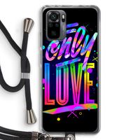 Only Love: Xiaomi Redmi Note 10 Pro Transparant Hoesje met koord