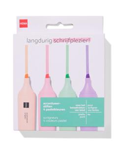 HEMA Accentueerstiften Pastelkleuren - 4 Stuks
