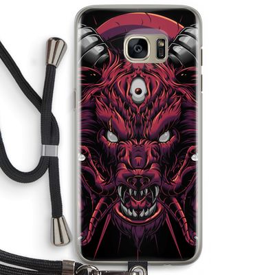 Hell Hound and Serpents: Samsung Galaxy S7 Edge Transparant Hoesje met koord