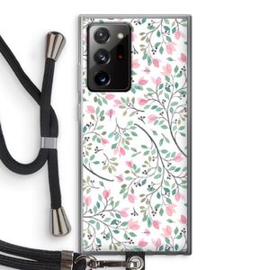 Sierlijke bloemen: Samsung Galaxy Note 20 Ultra / Note 20 Ultra 5G Transparant Hoesje met koord
