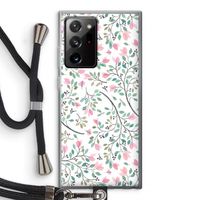 Sierlijke bloemen: Samsung Galaxy Note 20 Ultra / Note 20 Ultra 5G Transparant Hoesje met koord
