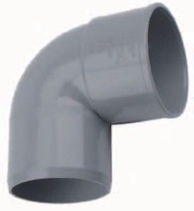 Wavin PVC Bocht 88 Graden Mof x Spie 125mm - Duurzaam & Weerbestendig voor Afvoer