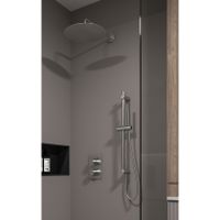 Regendouche set SaniClear Exclusive | Inbouw | 30 cm | Thermostaatkraan | Rond | RVS look